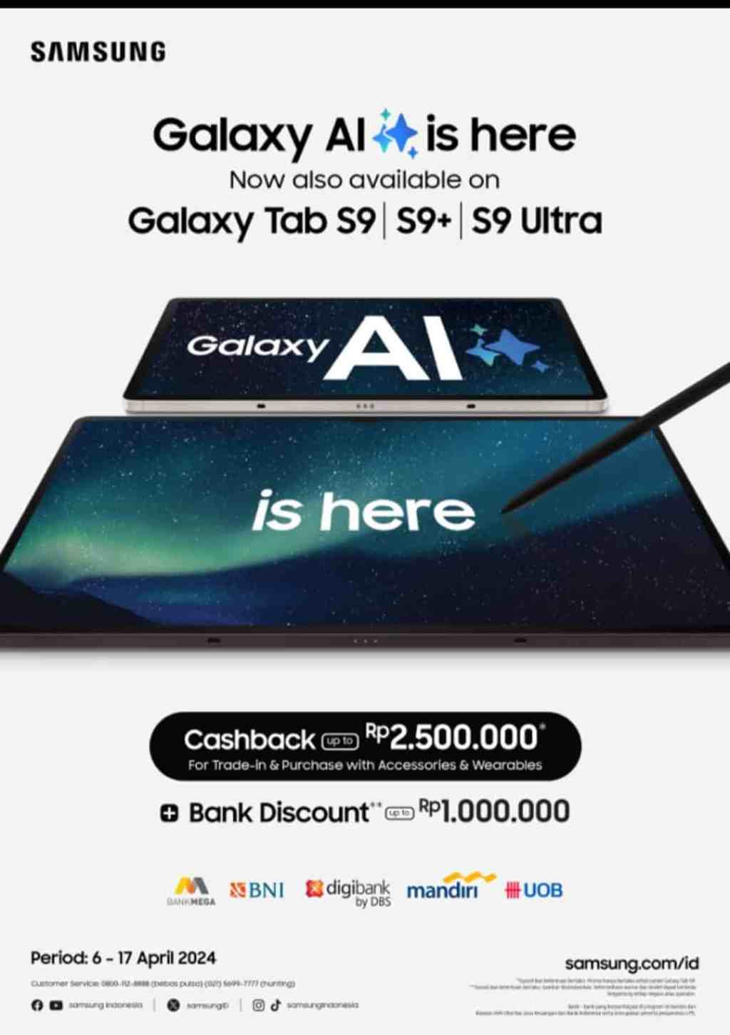 Software Update Galaxy Tab S9 Series, Galaxy AI Bikin Produktivitasmu Tambah&nbsp;Menyala!