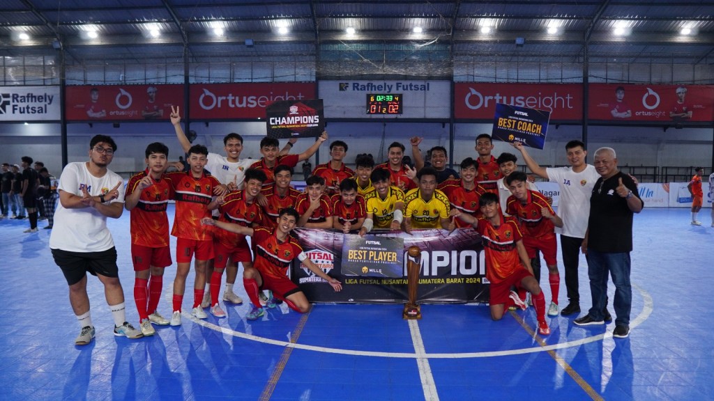 Raih Juara 1 Liga Futsal Nusantara 2024 Bank Nagari Sumbar, Rafhely FC Lanjut ke Babak&nbsp;Nasional