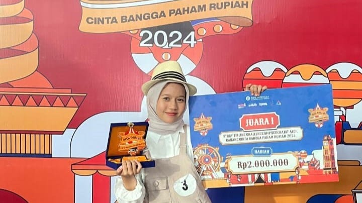 Pelajar SMP N 2 Kota Solok Amina Arum Genisya Melangkah ke Babak Final Lomba Storytelling FERBI&nbsp;2024