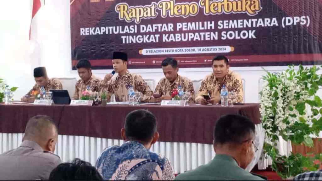 KPU Kabupaten Solok Tetapkan DPS Pemilihan Serentak Nasional 2024, Ini&nbsp;Jumlahnya